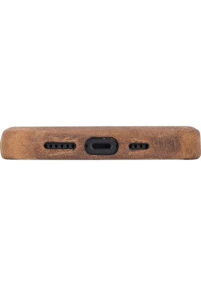 Apple Uyumlu iPhone 15 Plus Deri Arka Kapak Rock G2
