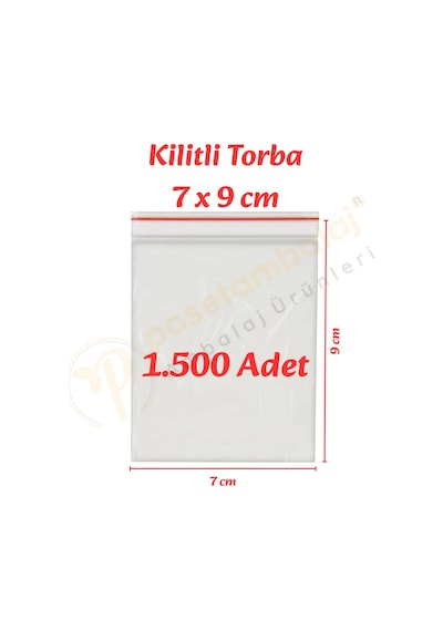 7x9 Cm. Kilitli Torba 1.500 Adet