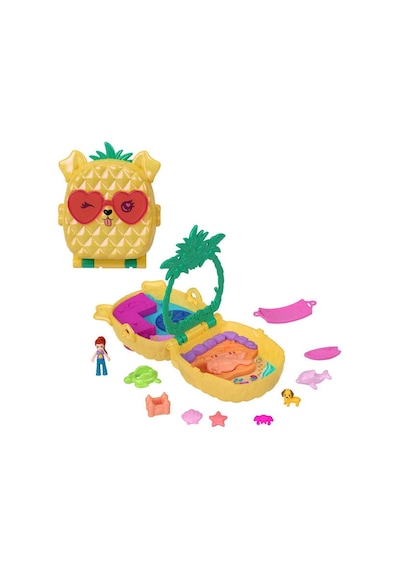 Polly Pocket - Ananas Köpekçik Plajı Mini Oyun Seti