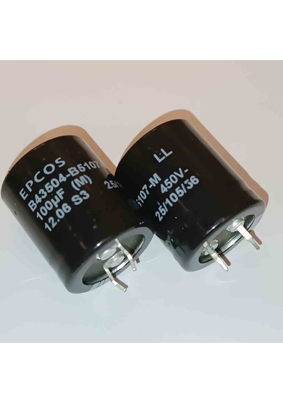 B43504-b5107-m 100mf 450v 25x30 Epcos Elko Kondansatör 5 Adet