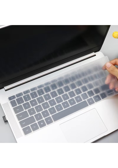 Huawei Matebook 14 / D14 / D15 / 16 Uyumlu Silikon Klavye Koruyucu Şeffaf Yazısız Tasarım, Tü