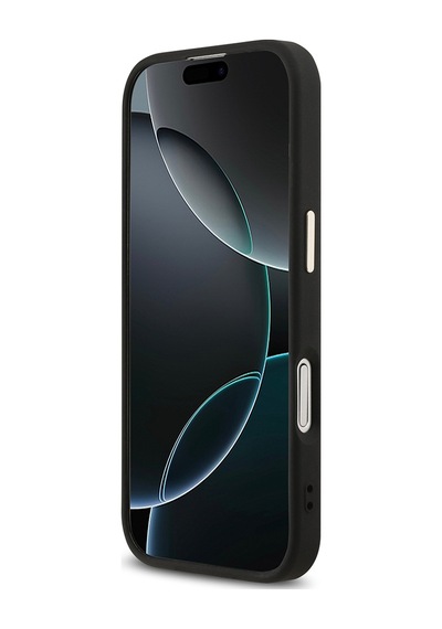 Apple Uyumlu iPhone 17 Kılıf Guess Lisanslı 4g Büyük Metal Kamera Çerçeveli Ve Logolu Glitter Kapak Siyah