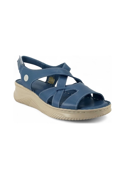 Mammamia D25ys-2370 Deri Comfort Kadın Sandalet Mavi