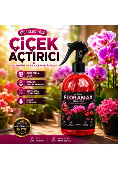 Agroforce Floramax Ev Çiçekleri İçin Çiçek Açtırıcı Orkide Çiçek Açan Bitkiler 500 ML