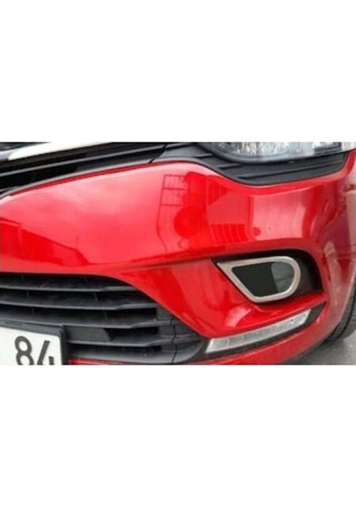 Renault Clio 4 Hb Uyumlu Sis Çerçevesi 2 Parça 2019 Ve Üzeri Paslanmaz Krom