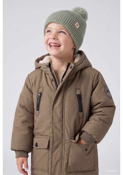 Defacto Dokuma Etiketli Triko Bere Erkek Bebek Y6262a226wngn270 Yeşil-gn270