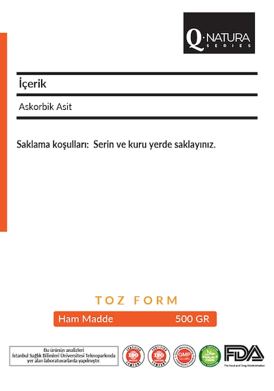 Q Natura Series Askorbik Asit 500 G