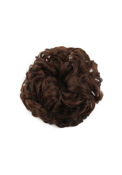 Yoğun Saçlı Lastikli Topuz Toka / Kahve Karamel - Mydr-462392 Çok Renkli