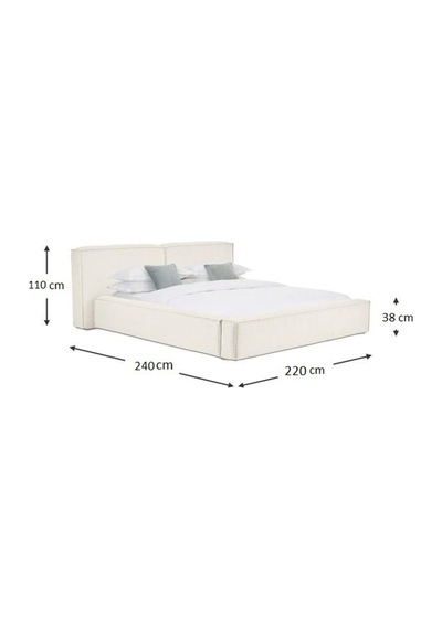 Nova Karyola Baza Başlık Set 180x200 Cm. Kırık Beyaz Keten Kumaş Montaj Dahil Nova Karyola Baza Başlık Set 180x200 Cm. Kırık Beyaz Keten Kumaş Montaj Dahil