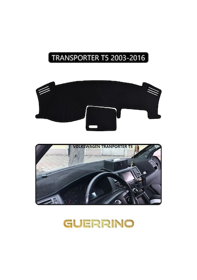 Volkswagen T5 2003-2016 Torpido Koruma Halısı Siyah Kenar
