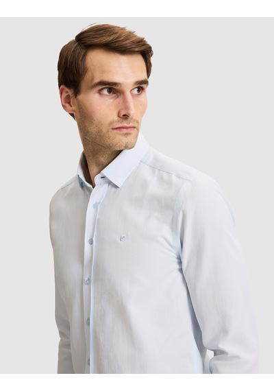 Pierre Cardin Açık Mavi Slim Fit Dokulu Uzun Kollu Gömlek 50333820-vr003