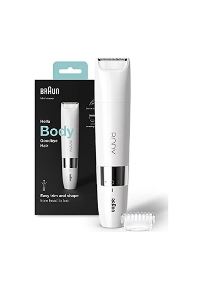 Body Mini Trimmer Bs1000 Vücut Tüy Kesme Makinesi + Düzeltici Tarak, Pil Ve Temizleme Fırçası
