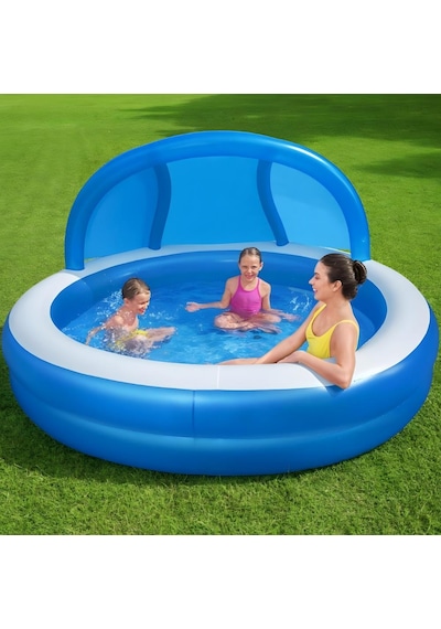 Bestway 54337 Uv Careful Gölgelikli Şişme Havuz 2.41m X 2.41m X 1.40m