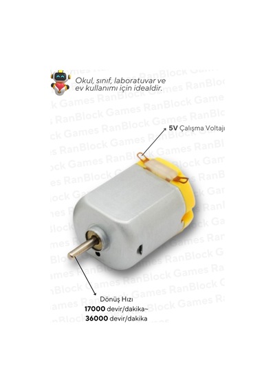 25'li Paket Dc Deney Motoru - Okul Ve Sınıflar İçin Meb Uyumlu Arduino Uyumlu