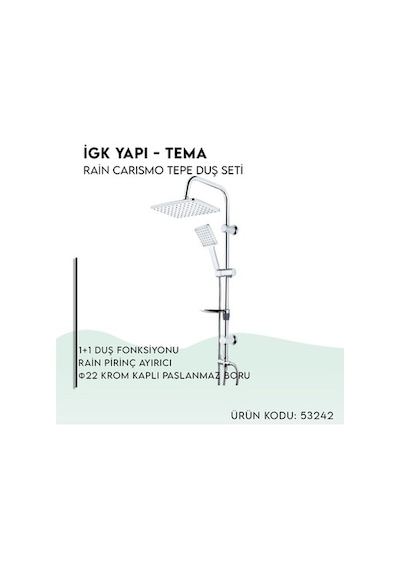 Rain Carismo Tepe Duş Seti, İki Model 6998