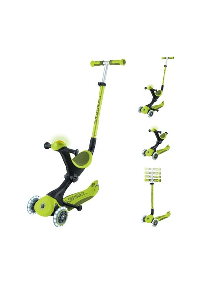 Globber Go Up Deluxe Işıklı Scooter Yeşil 748-606