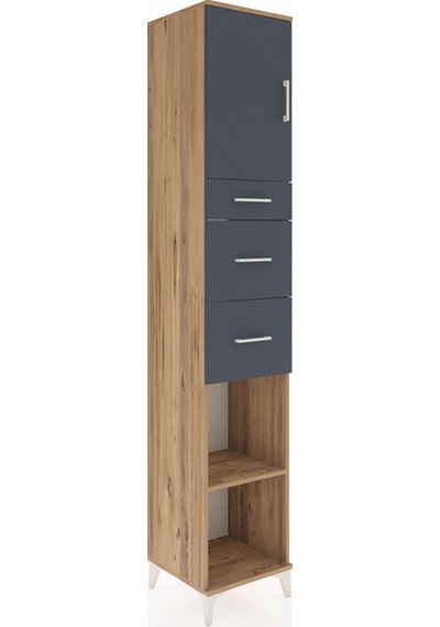 Hyperion Dolap 3 Raflı 3 Çekmeceli Tek Kapaklı 44x44x243 Çam-... Çam Hyperion Dolap 3 Raflı 3 Çekmeceli Tek Kapaklı 44x44x243 Çam-... Çam