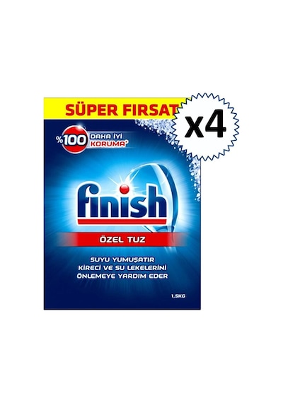 Finish Bulaşık Makinesi Tuzu 1,5 Kg X 4 Adet