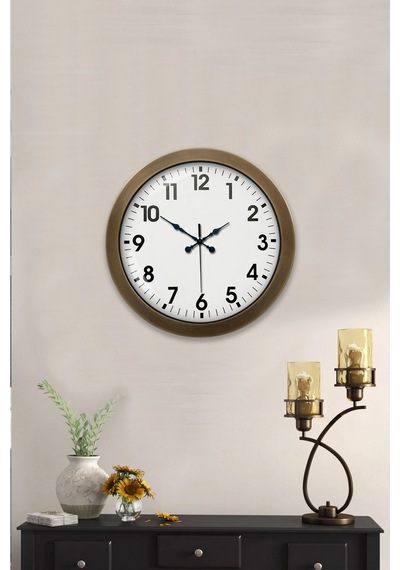 36 Cm Eskitme Metal Standart Duvar Saati