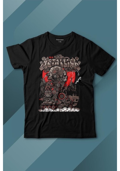 Kendim Seçtim Metallica New Yeni 2k Rock Metal Music Kırk James Lars Robert Baskılı Tişört Çocuk T-shirt 001