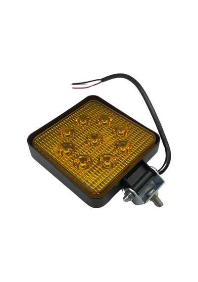 10v-30v Çalışma Lambası 9 X 3w Power Ledli Kare 126 107 Mm Sarı