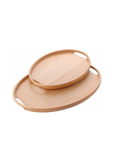 Deconox 2'li Bambu Tepsi Seti, İnce Tasarım Özel Üretim Oval 2'li Bambu Tepsi Seti 36 26 1cm-45 31.5 1cm Sku: Smg8690010537744 Açık Mavi