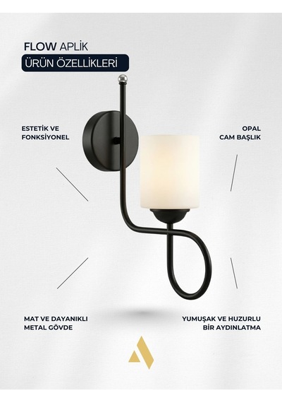 Flow Duvar Apliği Modern Klasik Tarzda Opal Ve Bal Camlı Işıltı Beyaz