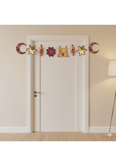 Dekoratif Banner Ramazan Bordo Gold 160cm Diğer