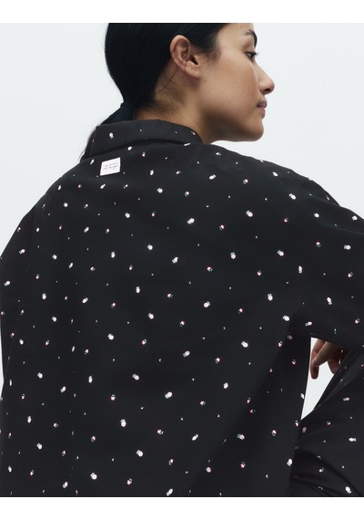 Marks & Spencer Desenli Pijama Üstü T37003706T Siyah