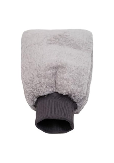 Welsoft Oto Yıkama Eldiveni Astarlı Araç Temizleme Mikrofiber Araba Cila Eldiveni Gri