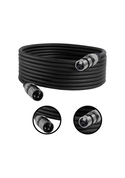 Midex Mxl-10m-bk Kaliteli Xlr To Xlr 10 Mt. Mikrofon Kablosu