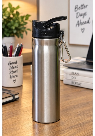 -12 500 Ml Çelik Matara Şah-2850 Gri