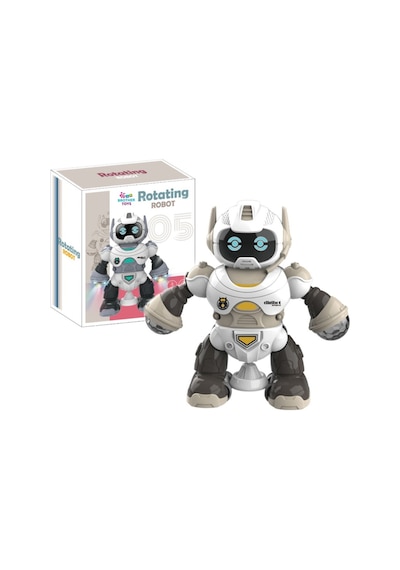 3d Disko Işıklı Ve Müzikli Dans Eden Elektronik Robot Oyuncak Piller Hediye 19 Cm.