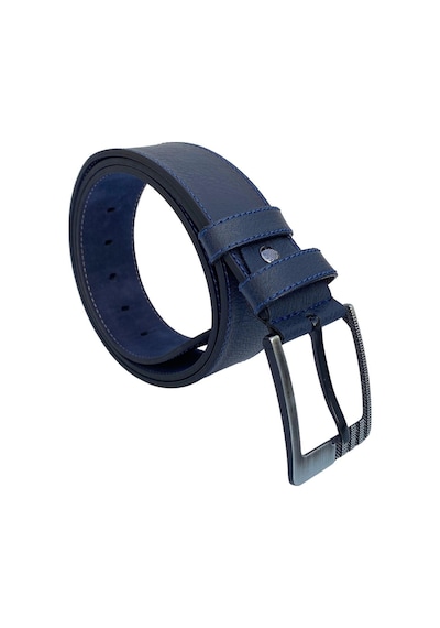 Süzer Deri Spor Suni Deri Mavi Dikişli Erkek Kemer - Lacivert 4.5 CM Lacivert
