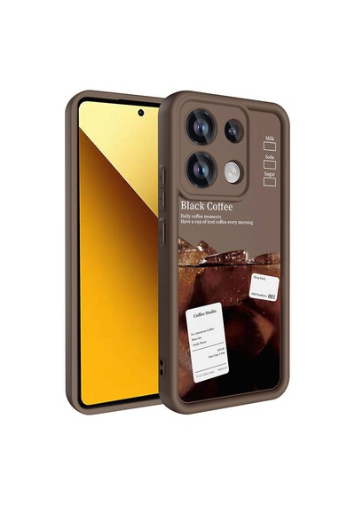 Xiaomi Redmi Note 13 4g Kılıf Kamera Korumalı Baskılı Arka Yüzey Zore Klas Kapak Siyah