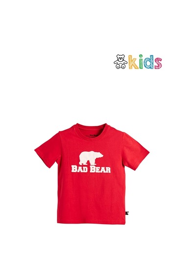 Bad Bear Bear Tee Kids Crimson Red Kırmızı T-shirt Çocuk Tişört-kırmızı Kırmızı