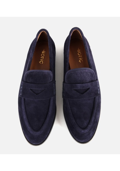 Hotiç Kadın Süet Deri Lacivert Yumuşak Dokulu Klasik Loafer 01ayh329500a680 01ayh329500a680