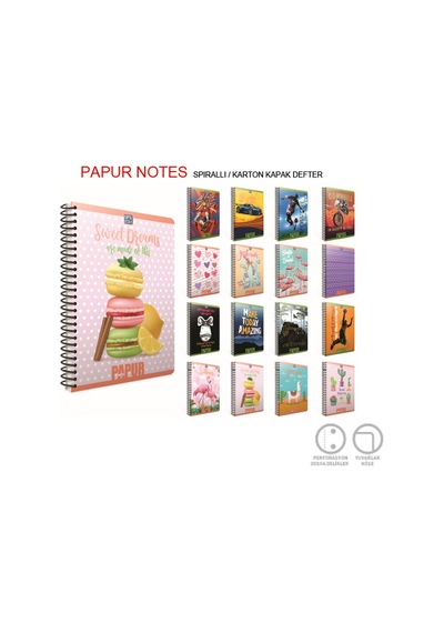 Gıpta Papur Notes Spiralli Karton Kapak Defter A4 60 Yp Çizgili 4958