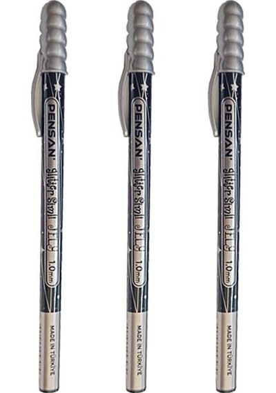 Jel Kalem 1.0 MM 3 Adet Gümüş Renk