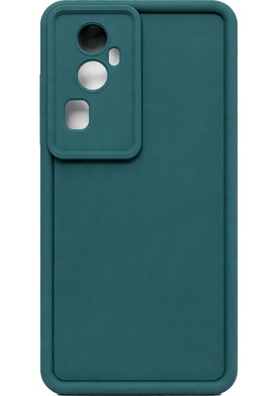 Oppo Reno10 Pro Uyumlu Kamera Çıkıntılı Mat Silikon Telefon Kılıfı Yeşil