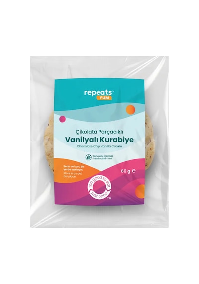 Yum Çikolata Parçacıklı Vanilyalı Kurabiye 60gr