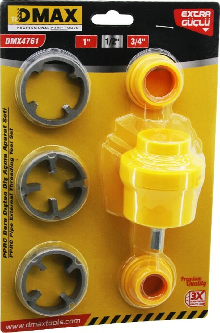 6pcs Plastik Su Borusu Dış Diş Açma Matkap Ucu 1 - 1/2 - 3/4 4741