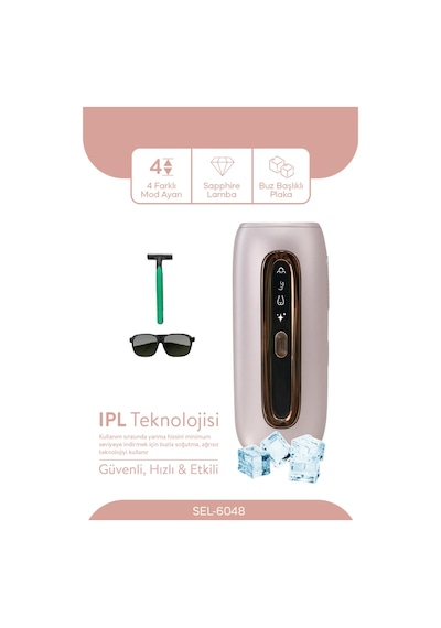 Sinbo Sel-6048 Ipl Lazer Epilasyon Cihazı Acısız Kalıcı Epilasyon - Purple