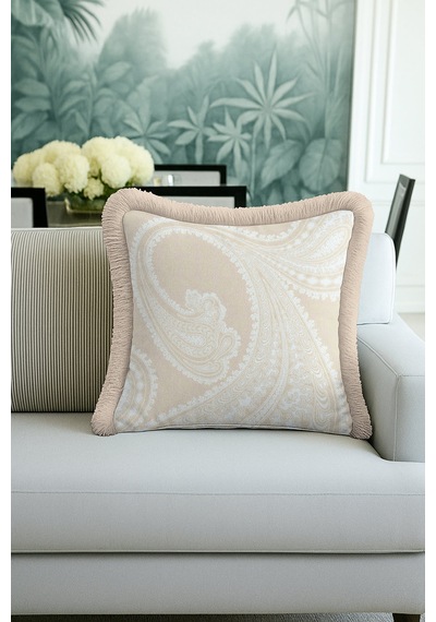 Zarif Damask Motif Lüx Saçaklı Yastık Kılıfı-krem Bej Altın Renkli Klasik Püsküllü Kırlent Kılıfı Doygun Deniz İndigo Zarif Damask Motif Lüx Saçaklı Yastık Kılıfı-krem Bej Altın Renkli Klasik Püsküllü Kırlent Kılıfı Doygun Deniz İndigo
