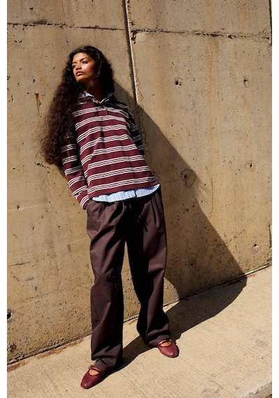 Defacto Coool Baggy Fit Normal Bel Gabardin Pantolon F7809ax25aubn596 Kahve