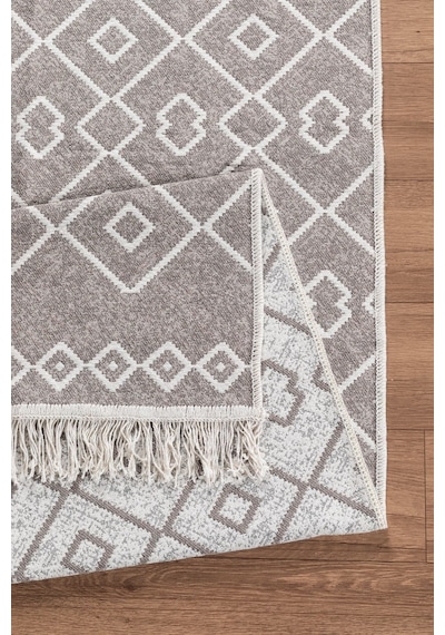Arya Vl Çift Taraflı,katlanabilir,yıkanabilir,yüksek Kalite Pamuk Salon,oturma Odası,balkon Kilim Krem-bej 3