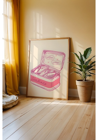 Gurme Mutfağı Temalı Ahşap Çerçeveli Poster Tablo 85