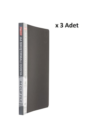 Bigpoint Sıkıştırmalı Dosya A4 Mat Siyah X 3 Adet Diğer