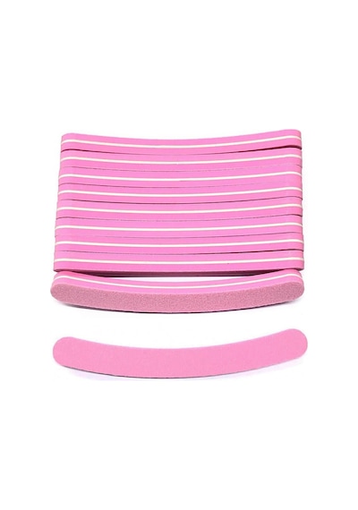 Koodmax Aşınmaya Dayanıklı Kumlu Çift Taraflı Tırnak Törpüsü Kavisli 100/180 Pembe