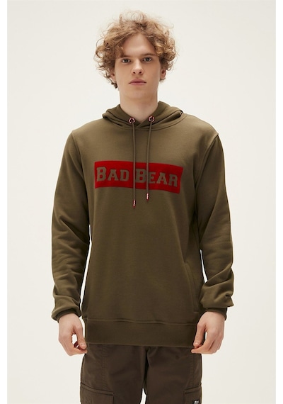 Bad Bear Flog Hoodie Erkek Sweatshirt-25263 Haki